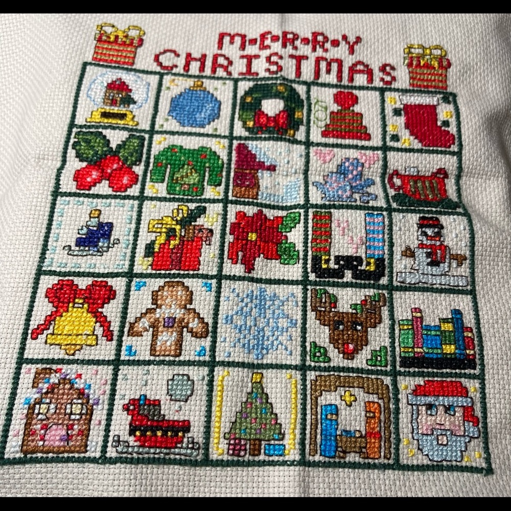 Cross stitch Christmas advent calendar #bme431